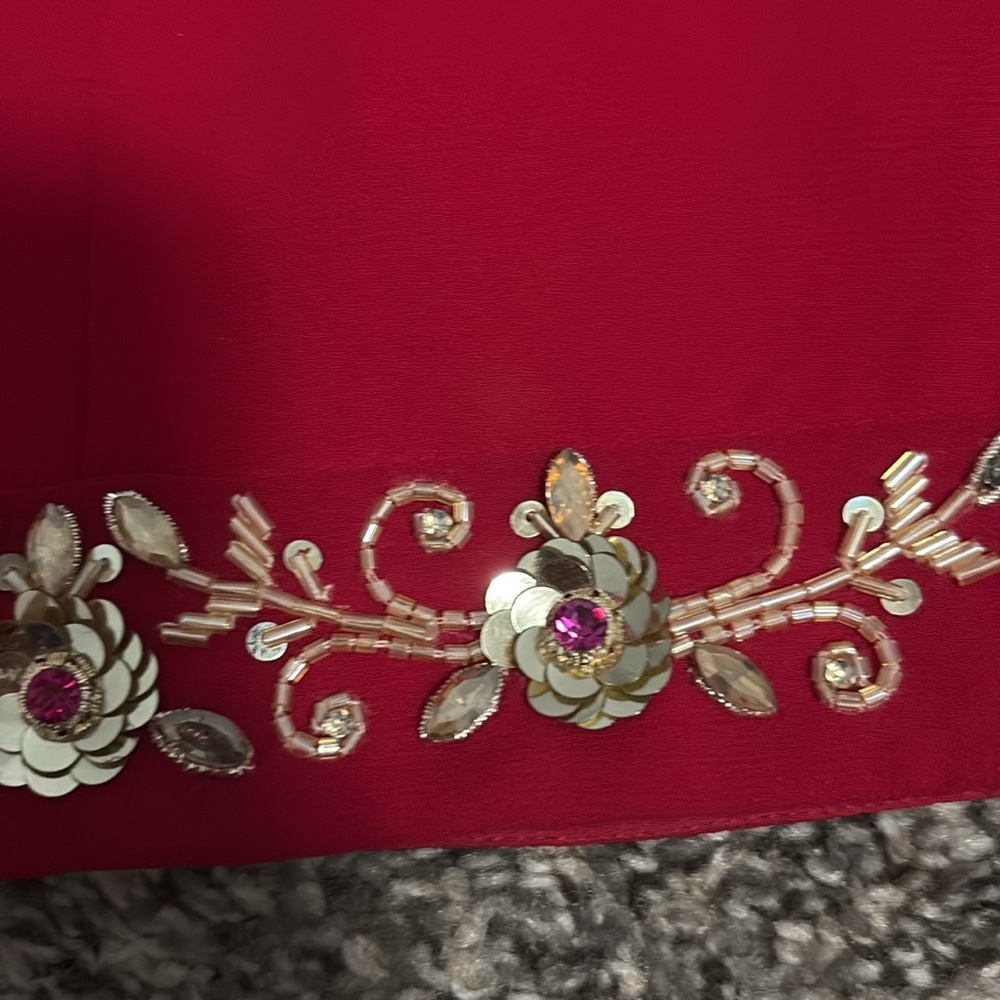 MISHA beaded Red Sleeveless Top - Picture 4 of 8